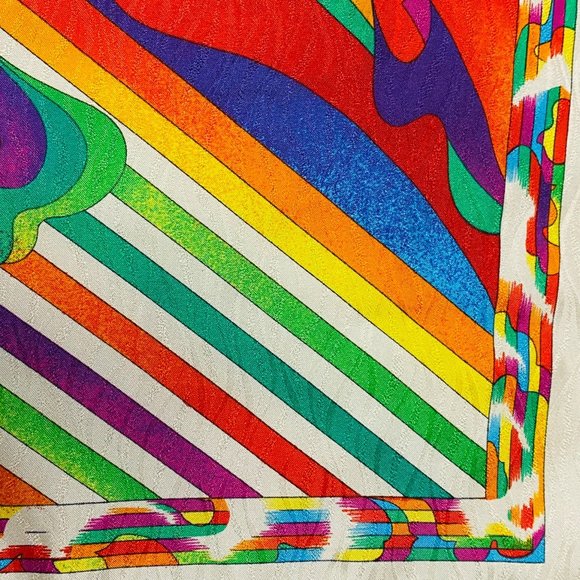 Rare Vitaliano Pancaldi 17" Silk Pocket Square - Picture 7 of 13